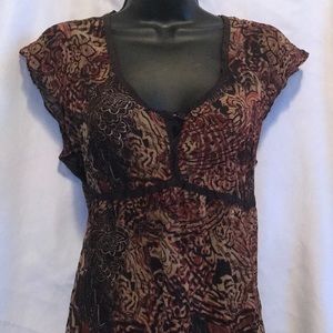 Sheer Print Shirt